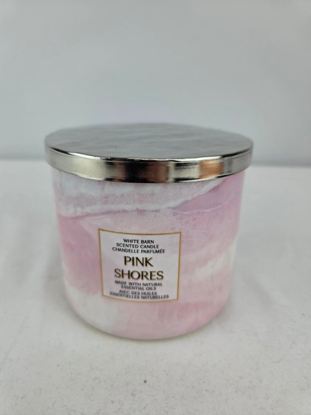 Bath & Body Works White Barn Pink Shores 3-Wick Candle 14.5 oz NEW